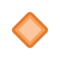 Small Orange Diamond emoji on Facebook